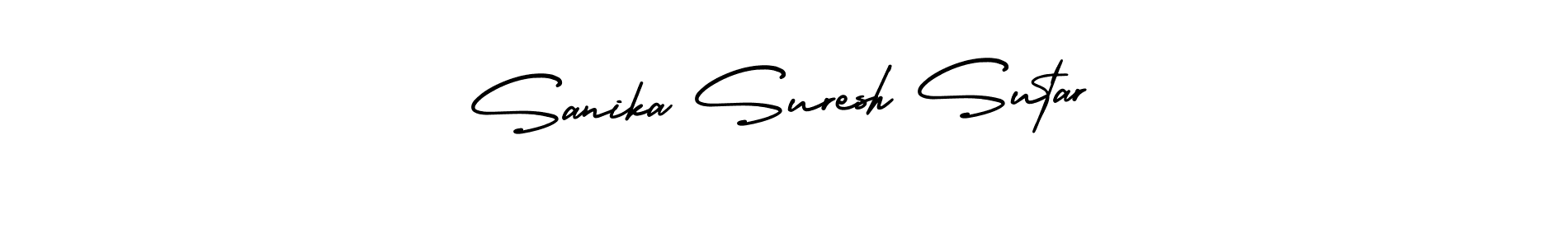 Use a signature maker to create a handwritten signature online. With this signature software, you can design (AmerikaSignatureDemo-Regular) your own signature for name Sanika Suresh Sutar. Sanika Suresh Sutar signature style 3 images and pictures png
