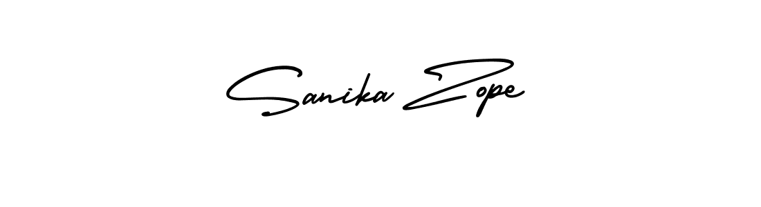 Create a beautiful signature design for name Sanika Zope. With this signature (AmerikaSignatureDemo-Regular) fonts, you can make a handwritten signature for free. Sanika Zope signature style 3 images and pictures png