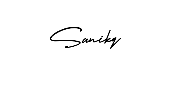 Make a beautiful signature design for name Sanikq. With this signature (AmerikaSignatureDemo-Regular) style, you can create a handwritten signature for free. Sanikq signature style 3 images and pictures png