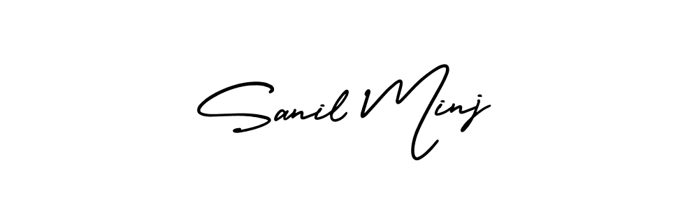 Best and Professional Signature Style for Sanil Minj. AmerikaSignatureDemo-Regular Best Signature Style Collection. Sanil Minj signature style 3 images and pictures png