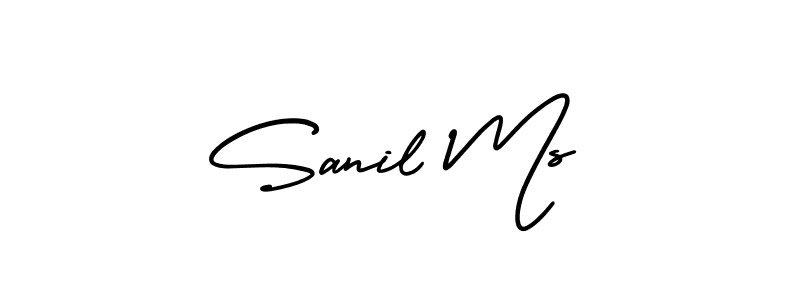 Create a beautiful signature design for name Sanil Ms. With this signature (AmerikaSignatureDemo-Regular) fonts, you can make a handwritten signature for free. Sanil Ms signature style 3 images and pictures png