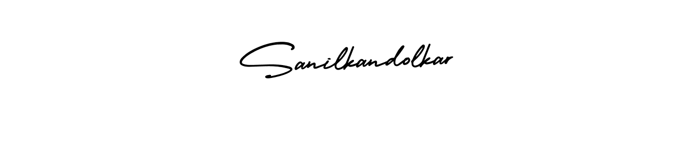 if you are searching for the best signature style for your name Sanilkandolkar. so please give up your signature search. here we have designed multiple signature styles  using AmerikaSignatureDemo-Regular. Sanilkandolkar signature style 3 images and pictures png