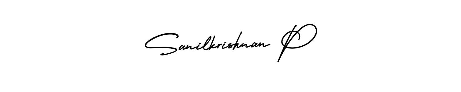 Design your own signature with our free online signature maker. With this signature software, you can create a handwritten (AmerikaSignatureDemo-Regular) signature for name Sanilkrishnan P. Sanilkrishnan P signature style 3 images and pictures png
