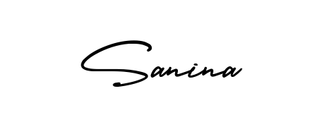 Create an unforgettable impression when signing with Sanina name styled in AmerikaSignatureDemo-Regular typography. 100% free online generator. Sanina signature style 3 images and pictures png