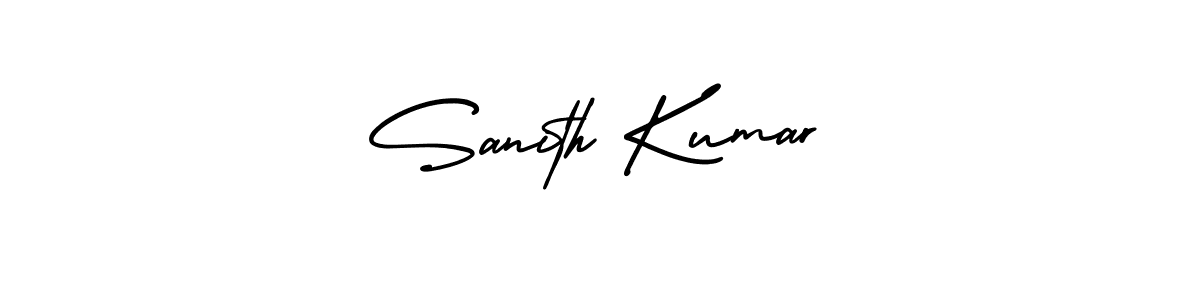 Create a beautiful signature design for name Sanith Kumar. With this signature (AmerikaSignatureDemo-Regular) fonts, you can make a handwritten signature for free. Sanith Kumar signature style 3 images and pictures png