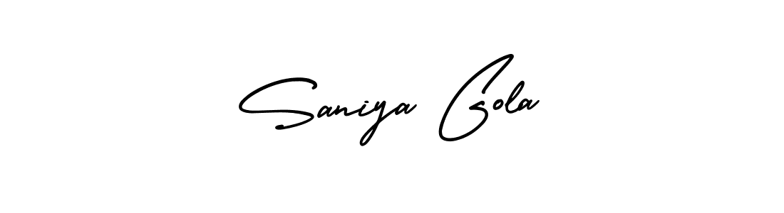Here are the top 10 professional signature styles for the name Saniya Gola. These are the best autograph styles you can use for your name. Saniya Gola signature style 3 images and pictures png