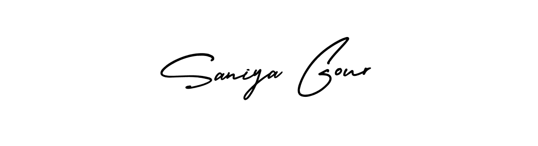 You can use this online signature creator to create a handwritten signature for the name Saniya Gour. This is the best online autograph maker. Saniya Gour signature style 3 images and pictures png