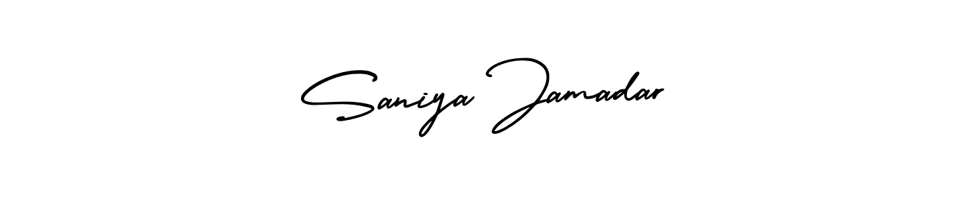 Saniya Jamadar stylish signature style. Best Handwritten Sign (AmerikaSignatureDemo-Regular) for my name. Handwritten Signature Collection Ideas for my name Saniya Jamadar. Saniya Jamadar signature style 3 images and pictures png