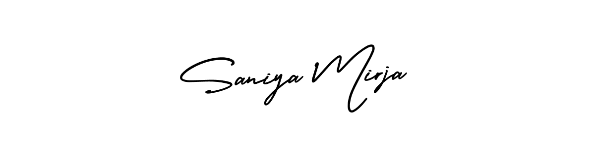 Create a beautiful signature design for name Saniya Mirja. With this signature (AmerikaSignatureDemo-Regular) fonts, you can make a handwritten signature for free. Saniya Mirja signature style 3 images and pictures png