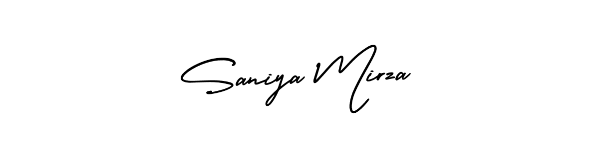 Also You can easily find your signature by using the search form. We will create Saniya Mirza name handwritten signature images for you free of cost using AmerikaSignatureDemo-Regular sign style. Saniya Mirza signature style 3 images and pictures png