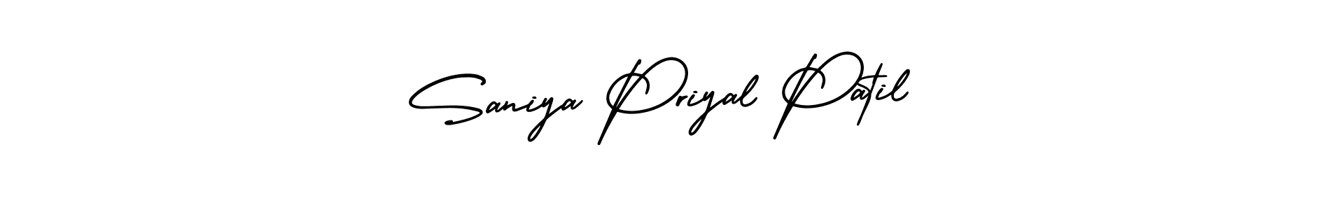 AmerikaSignatureDemo-Regular is a professional signature style that is perfect for those who want to add a touch of class to their signature. It is also a great choice for those who want to make their signature more unique. Get Saniya Priyal Patil name to fancy signature for free. Saniya Priyal Patil signature style 3 images and pictures png