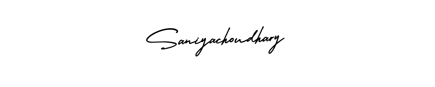 Design your own signature with our free online signature maker. With this signature software, you can create a handwritten (AmerikaSignatureDemo-Regular) signature for name Saniyachoudhary. Saniyachoudhary signature style 3 images and pictures png