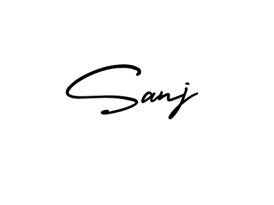 Create a beautiful signature design for name Sanj. With this signature (AmerikaSignatureDemo-Regular) fonts, you can make a handwritten signature for free. Sanj signature style 3 images and pictures png