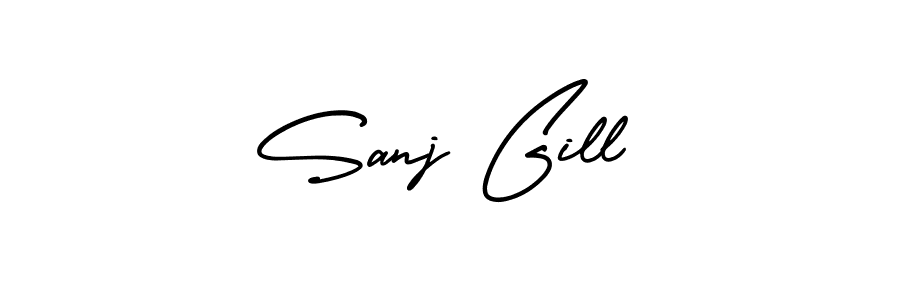 Use a signature maker to create a handwritten signature online. With this signature software, you can design (AmerikaSignatureDemo-Regular) your own signature for name Sanj Gill. Sanj Gill signature style 3 images and pictures png