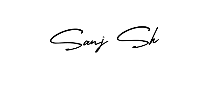 Check out images of Autograph of Sanj Sh name. Actor Sanj Sh Signature Style. AmerikaSignatureDemo-Regular is a professional sign style online. Sanj Sh signature style 3 images and pictures png