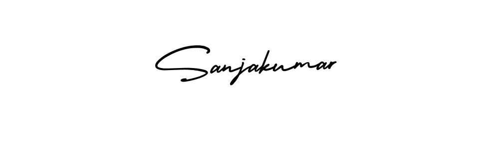 Sanjakumar stylish signature style. Best Handwritten Sign (AmerikaSignatureDemo-Regular) for my name. Handwritten Signature Collection Ideas for my name Sanjakumar. Sanjakumar signature style 3 images and pictures png