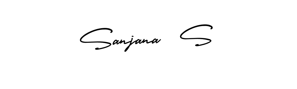 Also You can easily find your signature by using the search form. We will create Sanjana  S name handwritten signature images for you free of cost using AmerikaSignatureDemo-Regular sign style. Sanjana  S signature style 3 images and pictures png