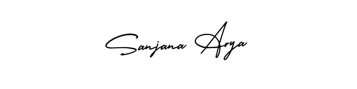 Design your own signature with our free online signature maker. With this signature software, you can create a handwritten (AmerikaSignatureDemo-Regular) signature for name Sanjana Arya. Sanjana Arya signature style 3 images and pictures png