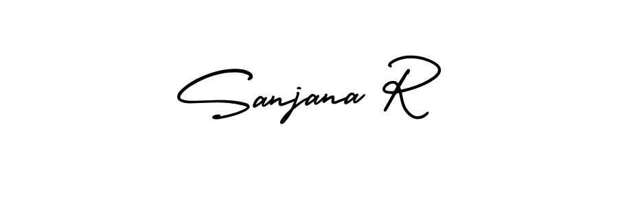 How to make Sanjana R signature? AmerikaSignatureDemo-Regular is a professional autograph style. Create handwritten signature for Sanjana R name. Sanjana R signature style 3 images and pictures png