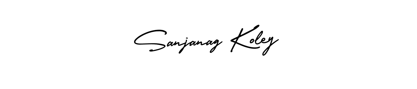 How to make Sanjanag Koley signature? AmerikaSignatureDemo-Regular is a professional autograph style. Create handwritten signature for Sanjanag Koley name. Sanjanag Koley signature style 3 images and pictures png