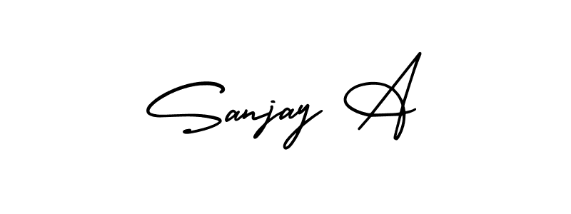 Also You can easily find your signature by using the search form. We will create Sanjay A name handwritten signature images for you free of cost using AmerikaSignatureDemo-Regular sign style. Sanjay A signature style 3 images and pictures png
