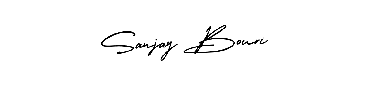 How to Draw Sanjay Bouri signature style? AmerikaSignatureDemo-Regular is a latest design signature styles for name Sanjay Bouri. Sanjay Bouri signature style 3 images and pictures png