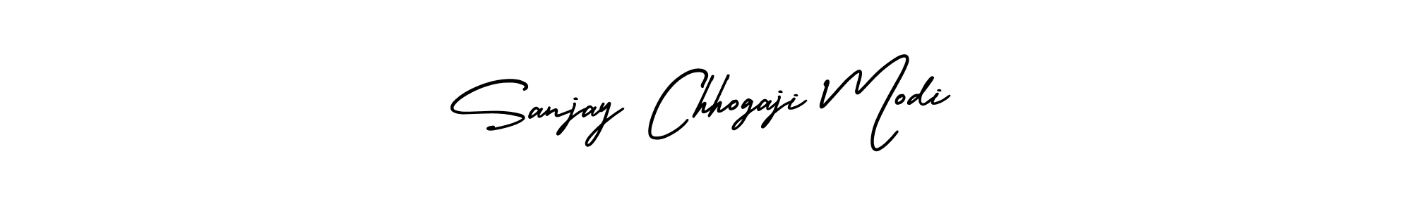 AmerikaSignatureDemo-Regular is a professional signature style that is perfect for those who want to add a touch of class to their signature. It is also a great choice for those who want to make their signature more unique. Get Sanjay Chhogaji Modi name to fancy signature for free. Sanjay Chhogaji Modi signature style 3 images and pictures png