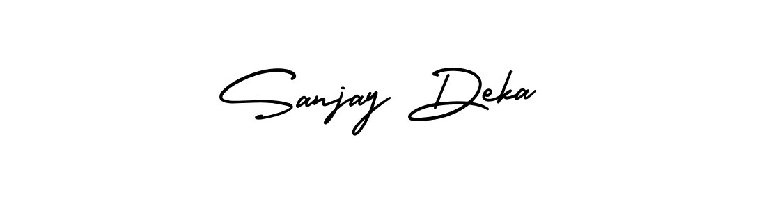 Create a beautiful signature design for name Sanjay Deka. With this signature (AmerikaSignatureDemo-Regular) fonts, you can make a handwritten signature for free. Sanjay Deka signature style 3 images and pictures png