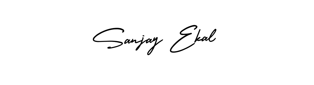 This is the best signature style for the Sanjay Ekal name. Also you like these signature font (AmerikaSignatureDemo-Regular). Mix name signature. Sanjay Ekal signature style 3 images and pictures png