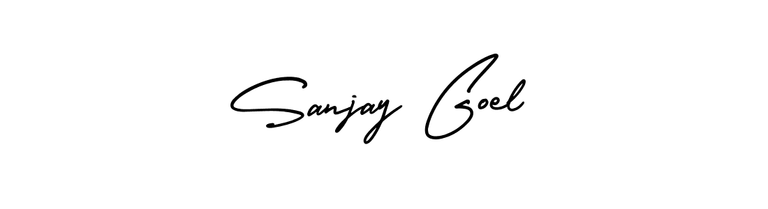 The best way (AmerikaSignatureDemo-Regular) to make a short signature is to pick only two or three words in your name. The name Sanjay Goel include a total of six letters. For converting this name. Sanjay Goel signature style 3 images and pictures png