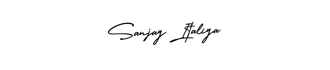 Create a beautiful signature design for name Sanjay Italiya. With this signature (AmerikaSignatureDemo-Regular) fonts, you can make a handwritten signature for free. Sanjay Italiya signature style 3 images and pictures png