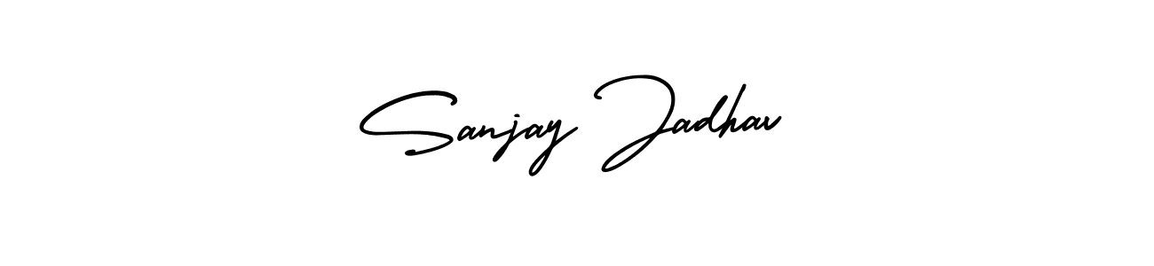 Similarly AmerikaSignatureDemo-Regular is the best handwritten signature design. Signature creator online .You can use it as an online autograph creator for name Sanjay Jadhav. Sanjay Jadhav signature style 3 images and pictures png