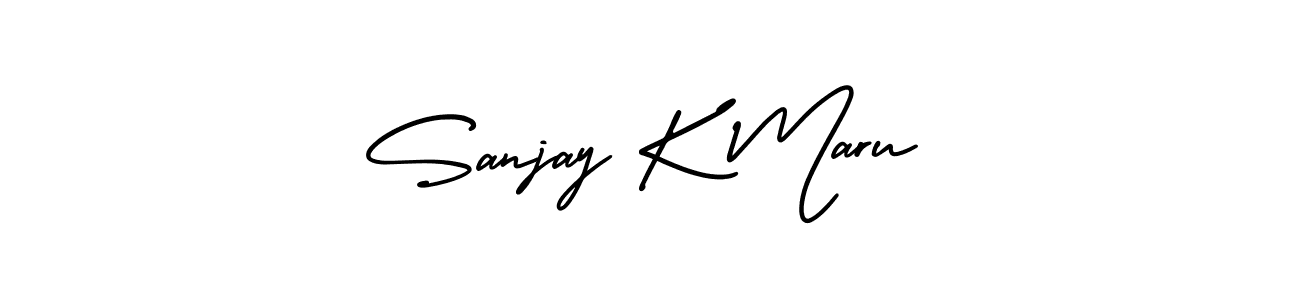 Use a signature maker to create a handwritten signature online. With this signature software, you can design (AmerikaSignatureDemo-Regular) your own signature for name Sanjay K Maru. Sanjay K Maru signature style 3 images and pictures png