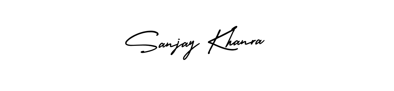 Use a signature maker to create a handwritten signature online. With this signature software, you can design (AmerikaSignatureDemo-Regular) your own signature for name Sanjay Khanra. Sanjay Khanra signature style 3 images and pictures png