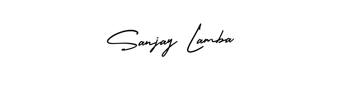 AmerikaSignatureDemo-Regular is a professional signature style that is perfect for those who want to add a touch of class to their signature. It is also a great choice for those who want to make their signature more unique. Get Sanjay Lamba name to fancy signature for free. Sanjay Lamba signature style 3 images and pictures png
