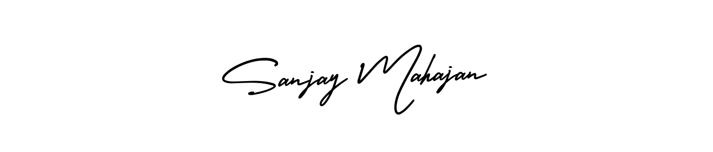 This is the best signature style for the Sanjay Mahajan name. Also you like these signature font (AmerikaSignatureDemo-Regular). Mix name signature. Sanjay Mahajan signature style 3 images and pictures png