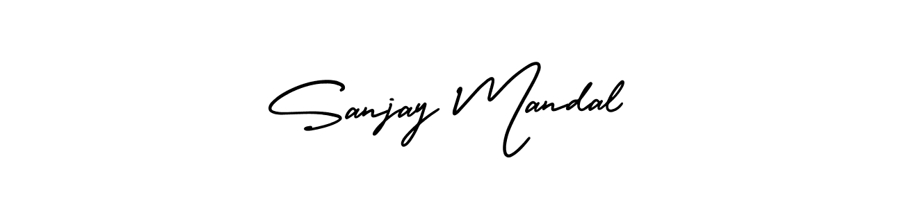 The best way (AmerikaSignatureDemo-Regular) to make a short signature is to pick only two or three words in your name. The name Sanjay Mandal include a total of six letters. For converting this name. Sanjay Mandal signature style 3 images and pictures png