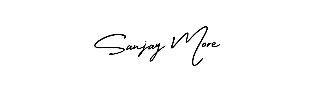 This is the best signature style for the Sanjay More name. Also you like these signature font (AmerikaSignatureDemo-Regular). Mix name signature. Sanjay More signature style 3 images and pictures png