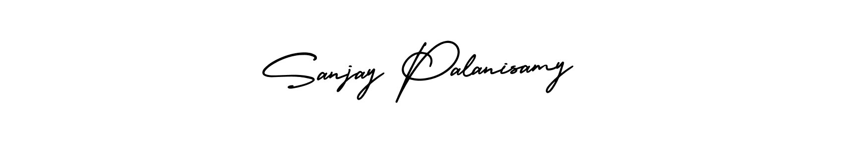 How to Draw Sanjay Palanisamy signature style? AmerikaSignatureDemo-Regular is a latest design signature styles for name Sanjay Palanisamy. Sanjay Palanisamy signature style 3 images and pictures png