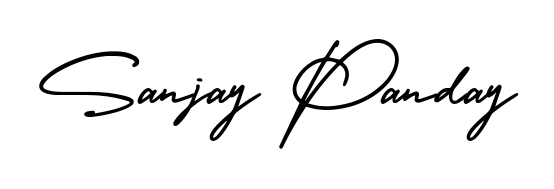 Enhance your business communications with Sanjay Panday signature in AmerikaSignatureDemo-Regular lettering. Clean, modern, and universally compatible. Sanjay Panday signature style 3 images and pictures png