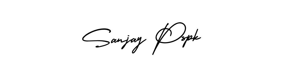 How to make Sanjay Pspk name signature. Use AmerikaSignatureDemo-Regular style for creating short signs online. This is the latest handwritten sign. Sanjay Pspk signature style 3 images and pictures png