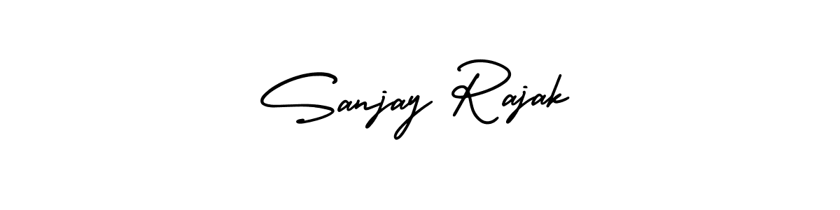 How to Draw Sanjay Rajak signature style? AmerikaSignatureDemo-Regular is a latest design signature styles for name Sanjay Rajak. Sanjay Rajak signature style 3 images and pictures png