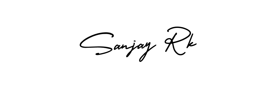 How to make Sanjay Rk name signature. Use AmerikaSignatureDemo-Regular style for creating short signs online. This is the latest handwritten sign. Sanjay Rk signature style 3 images and pictures png