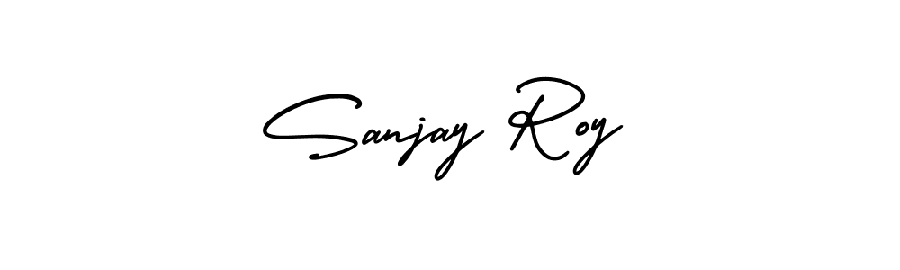 This is the best signature style for the Sanjay Roy name. Also you like these signature font (AmerikaSignatureDemo-Regular). Mix name signature. Sanjay Roy signature style 3 images and pictures png