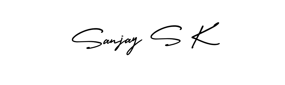 Similarly AmerikaSignatureDemo-Regular is the best handwritten signature design. Signature creator online .You can use it as an online autograph creator for name Sanjay S K. Sanjay S K signature style 3 images and pictures png