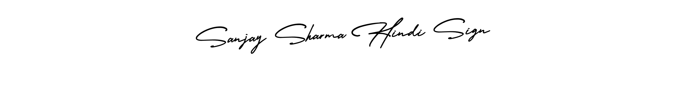 It looks lik you need a new signature style for name Sanjay Sharma Hindi Sign. Design unique handwritten (AmerikaSignatureDemo-Regular) signature with our free signature maker in just a few clicks. Sanjay Sharma Hindi Sign signature style 3 images and pictures png