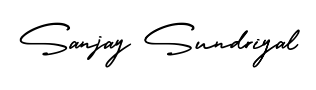 A modern signature idea for name Sanjay Sundriyal using AmerikaSignatureDemo-Regular font. Clean strokes and elegant curves make it stand out instantly. Sanjay Sundriyal signature style 3 images and pictures png