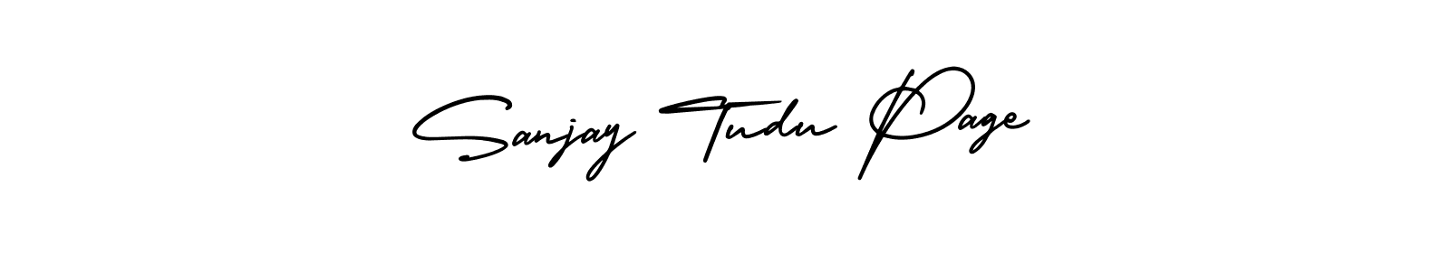 Similarly AmerikaSignatureDemo-Regular is the best handwritten signature design. Signature creator online .You can use it as an online autograph creator for name Sanjay Tudu Page. Sanjay Tudu Page signature style 3 images and pictures png