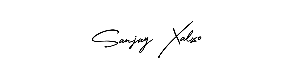 How to make Sanjay Xalxo signature? AmerikaSignatureDemo-Regular is a professional autograph style. Create handwritten signature for Sanjay Xalxo name. Sanjay Xalxo signature style 3 images and pictures png