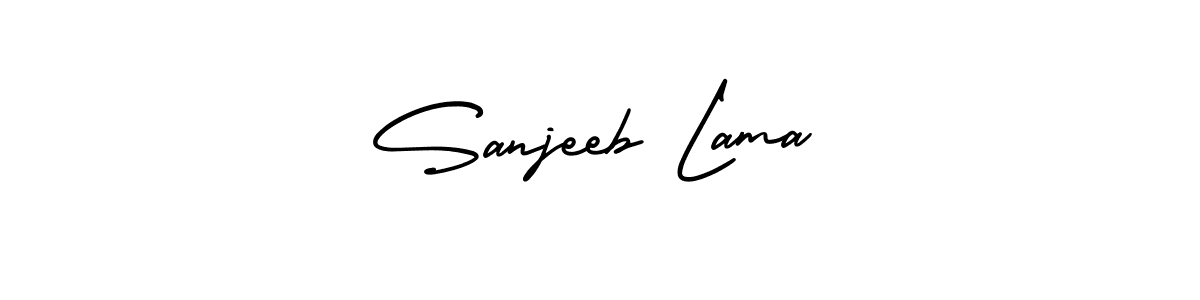 Make a short Sanjeeb Lama signature style. Manage your documents anywhere anytime using AmerikaSignatureDemo-Regular. Create and add eSignatures, submit forms, share and send files easily. Sanjeeb Lama signature style 3 images and pictures png